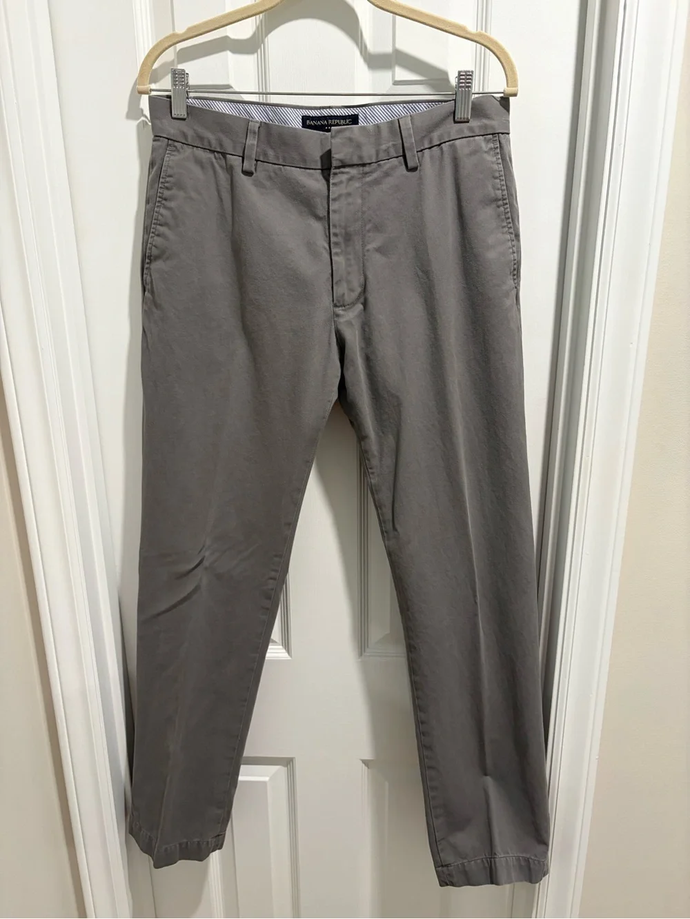 Banana Republic Men's Taupe-Grey Chino Pants
